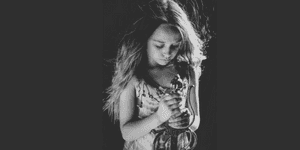 a girl holding a sword