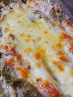 bacon-wrapped asparagus topped with cheese