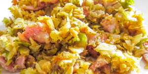 fried cabbage and bacon