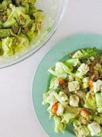 tinned tuna and goats' cheese salad