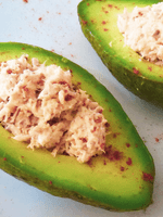 avocado filled with tuna mayonnaise