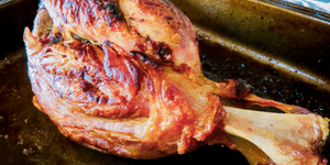 oven-roasted pork shanks