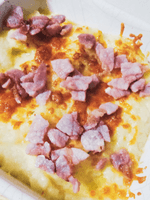 mashed cauliflower with bacon and cheese