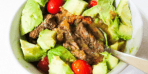 beef cubes in a bowl