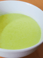 a bowl of chicken soup