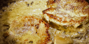 smothered pork medallions