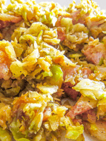 fried cabbage and bacon