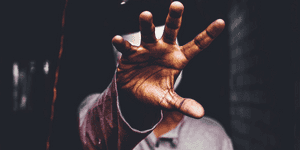 a hand reaching