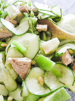 mustard chicken and cucumber salad