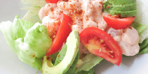 keto prawn cocktail with marie rose sauce